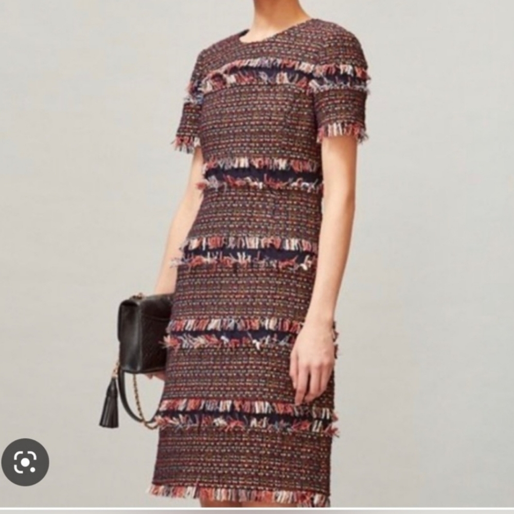 NWT Tory Burch Tweed Fringe Dress